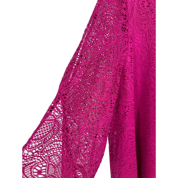 Any Wear by Catherines 3/4 Sleeve Lace Overlay Tunic Size 3X - Picture 5 of 9